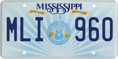 MS license plate MLI960