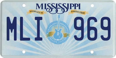 MS license plate MLI969