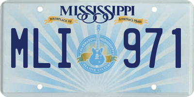 MS license plate MLI971