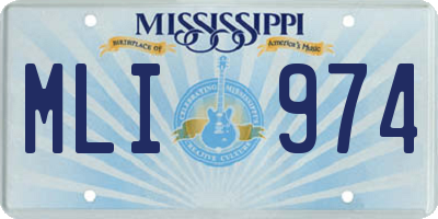 MS license plate MLI974