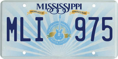 MS license plate MLI975