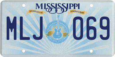 MS license plate MLJ069