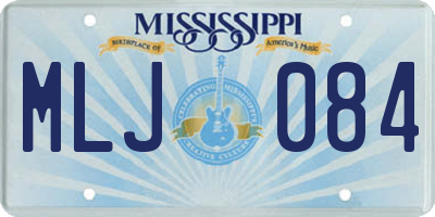 MS license plate MLJ084