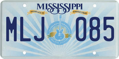 MS license plate MLJ085