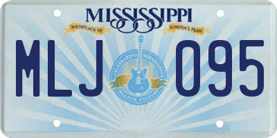 MS license plate MLJ095