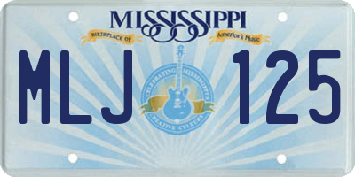 MS license plate MLJ125