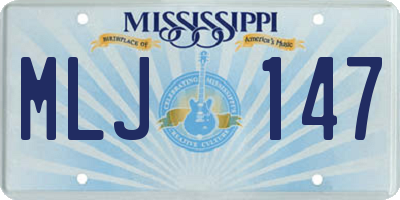 MS license plate MLJ147