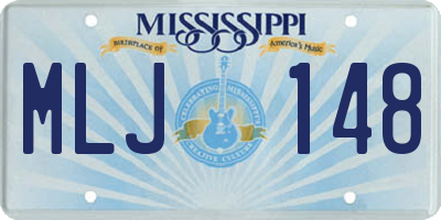 MS license plate MLJ148