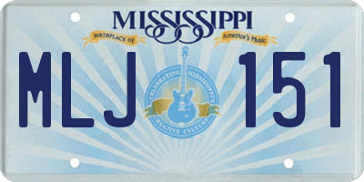MS license plate MLJ151