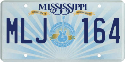 MS license plate MLJ164