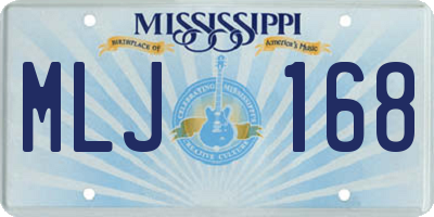 MS license plate MLJ168