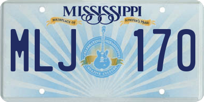 MS license plate MLJ170