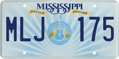 MS license plate MLJ175