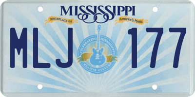 MS license plate MLJ177