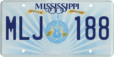 MS license plate MLJ188