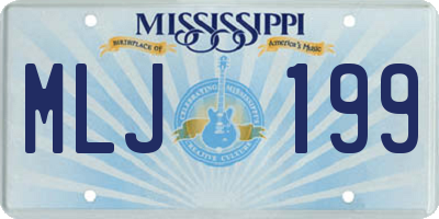 MS license plate MLJ199