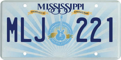MS license plate MLJ221