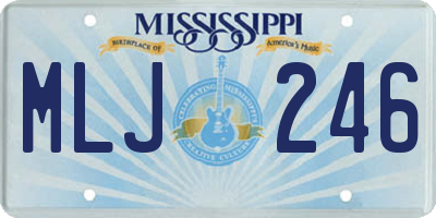 MS license plate MLJ246