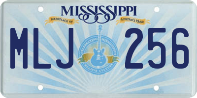 MS license plate MLJ256
