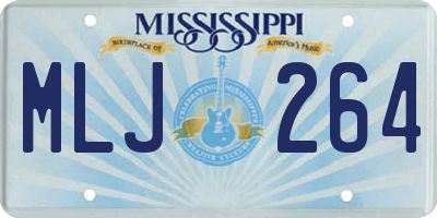 MS license plate MLJ264