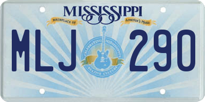 MS license plate MLJ290