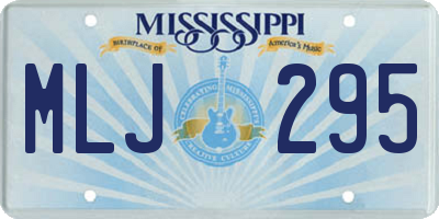 MS license plate MLJ295