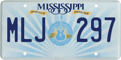 MS license plate MLJ297