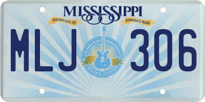 MS license plate MLJ306