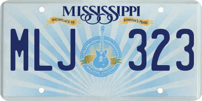 MS license plate MLJ323
