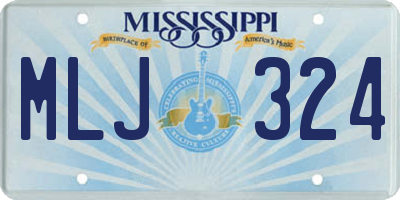MS license plate MLJ324