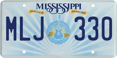MS license plate MLJ330