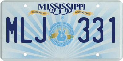 MS license plate MLJ331