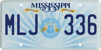 MS license plate MLJ336