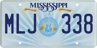 MS license plate MLJ338