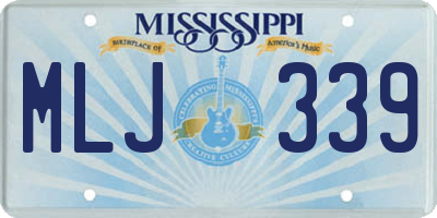 MS license plate MLJ339