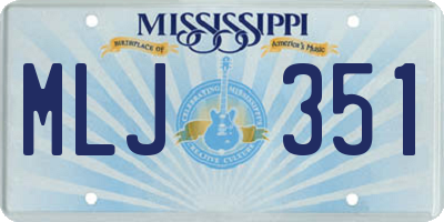 MS license plate MLJ351