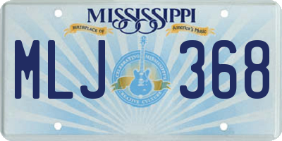 MS license plate MLJ368