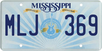 MS license plate MLJ369