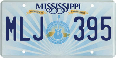 MS license plate MLJ395