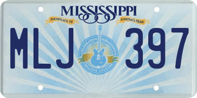 MS license plate MLJ397