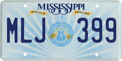 MS license plate MLJ399