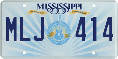MS license plate MLJ414