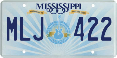 MS license plate MLJ422