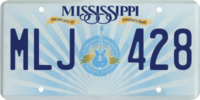 MS license plate MLJ428