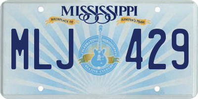 MS license plate MLJ429