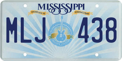 MS license plate MLJ438
