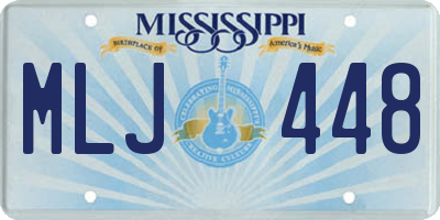 MS license plate MLJ448