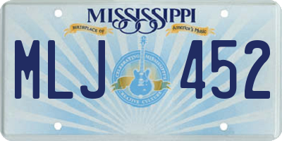 MS license plate MLJ452