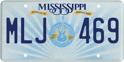 MS license plate MLJ469