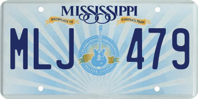 MS license plate MLJ479